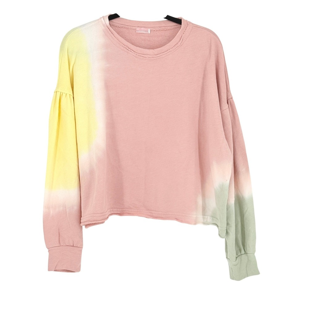 New Free People Movement Womens Oversized Off Shoulder Cropped Sweatshirt Size L